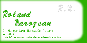 roland marozsan business card